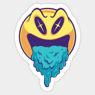 Vomiting Emoticons Angry Mode Sticker